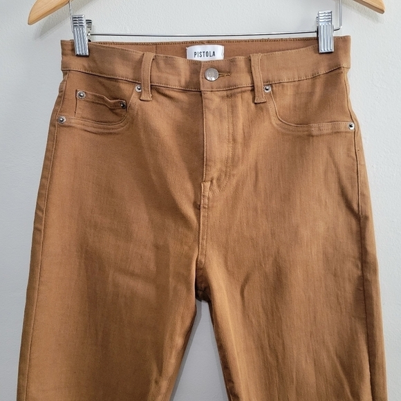 Pistola Lennon High Rise Cropped Boot in coated whiskey - Picture 3 of 10